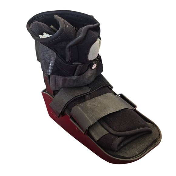 Orthopedic Walking Boot Brace Large Black Adjustable Hook / Loop Straps Support - Picture 1 of 5